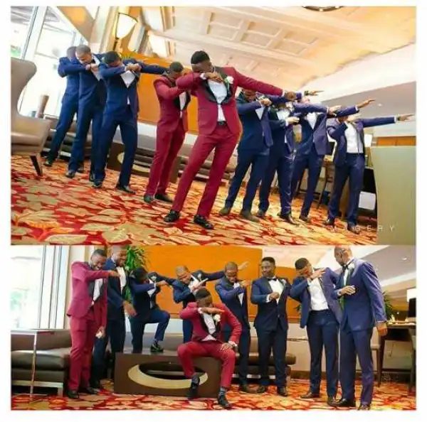 Checkout These Cute Photos Of Groomsmen Dabbing